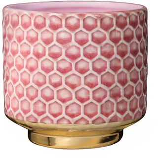 Bloomingville Home Blumentopf Pflanzgefäß Pflanzkübel Deko Pflanzgefäße Farbe Indoor Retro Kreativ S (10 cm Ø), Rosa, Keramik