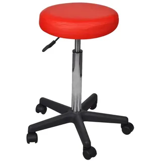 vidaXL Bürohocker 2 Stk. Rot 35,5x84 cm Kunstleder - Rot