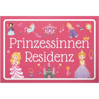 DankeDir! Prinzessinnen Residenz - 30 x 20 cm Schild - Prinzessin Geburtstagsdeko Mädchen Karte Kindergeburtstag Geschenkidee - Geburtstag Deko Idee Geschenk Türschild Kinderzimmer