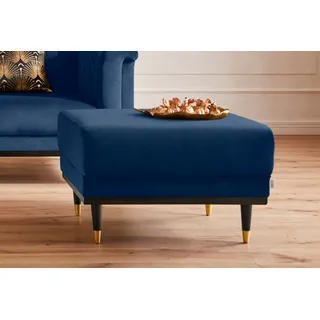 Home Affaire Hocker »Chamby« mit Holzrahmen unten, blau