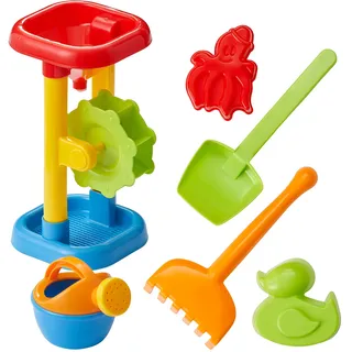 Bramble - 6-teiliges Wasser & Sandmühle Set für Kinder - Sandformen, Gießkanne, Schaufel, Rechen, Sandkästen & Sandspielzeug - Stabil & BPA-Frei