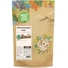 Wholefood Earth Mixed Chopped Nuts 1 kg | GMO Free | Natural | Source of Fibre | Source of Protein
