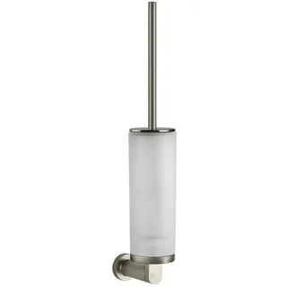 Gessi Emporio Toilettenbürstengarnitur zur Wandmontage, Behälter aus satiniertem Glas, 38821149, Farbe: Finox Optik