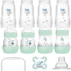 Bild von Easy Start Anti-Colic Starter Set, mitwachsende Baby Erstausstattung mit Schnuller, Flaschen & Griffen, Baby Geschenk Set, ab Geburt, blau