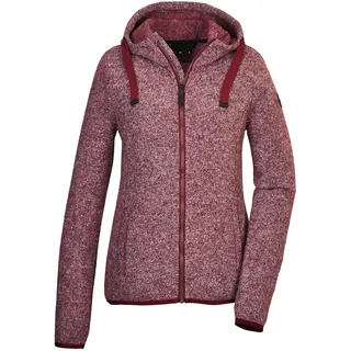 G.I.G.A. DX by killtec Damen Strickfleecejacke/Fleecejacke mit Kapuze GW 52 WMN KNTFLC JCKT, weinrot, 36, 42233-000