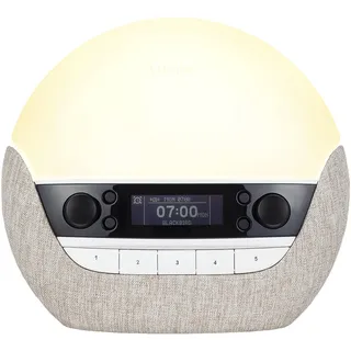 Lumie Bodyclock Luxe 700FM - Lichtwecker, UKW-Radio, Bluetooth Lautsprecher & Wenig Blaulicht für Schlafenszeit