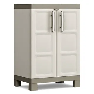 KETER Excellence Kunststoffschrank, niedrig, beige/Taupe, 65 x 45 x 97 cm