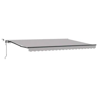 vidaXL Markisenstoff mit Hellgrau 450 x 300 cm Polyester - Hellgrau