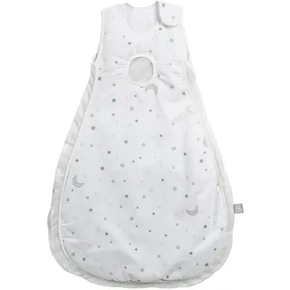 roba Babyschlafsack 86/92 cm - Easy Air Sternenzauber - Sommer Schlafsack für Neugeborene - aus Baumwolle mit Mesh Einsätzen - Stern Motiv in Weiß