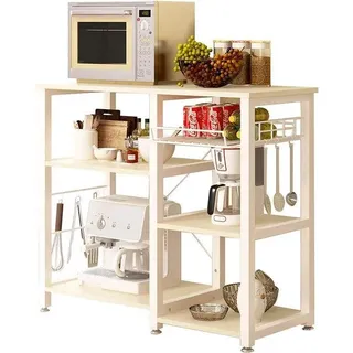 Küchenregal mit 5 Schubladen - Küchenorganisation - Einzelstück - Esche und Weiß - Metall und Holz - 90 x 40 x 83 cm