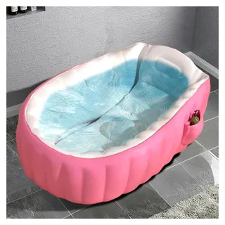 Aufblasbare Badewanne Baby - Tragbare Duschecke Mit Fußpumpe | Rutschfeste Faltbare Badewanne Für Zuhause Bad Hotel Urlaub