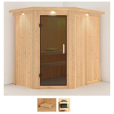 Bild Sauna »Swantje«, (Set), ohne Ofen beige