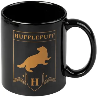 Grupo Erik Harry Potter Hufflepuff Tasse Kaffeebecher Kaffeetassen | Becher Teetasse Größe 8 x 9,5 cm - Fassungsvermögen 350 ml - Offizieller Harry Potter Hufflepuff Fanartikel Merch Geschenke