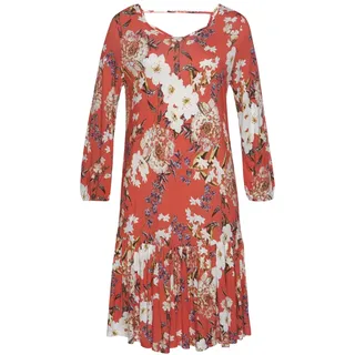 s.Oliver Jerseykleid Shirtkleid Blumenprint Orange 36