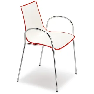 Stapelsessel Zebra Bicolore - VA - anthracite 221 - white/light green