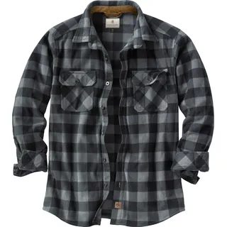Legendary Whitetails Herren Standard Navigator Fleece-Hemd mit Knopfleiste, Graphitkaro, Größe 4XL-Groß