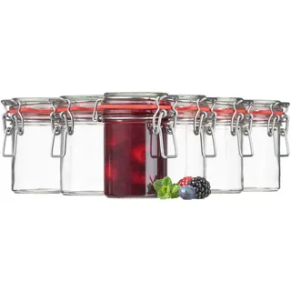 Mäser Einmachglas-Set , Glas , 6x10x6 cm , lebensmittelecht, Bügelverschluss, luftdichter Verschluss, auslaufsicher, unbefüllt , Küchenzubehör, Vorratsbehälter, Einmachgläser