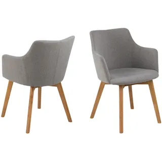 Actona Bella Esszimmerstuhl mit Armlehne Eiche/Stoff