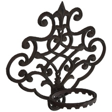 Esschert Design Blumentopfhalter, Wandhalterung, rund, ca. 30 cm x 17 cm x 32 cm