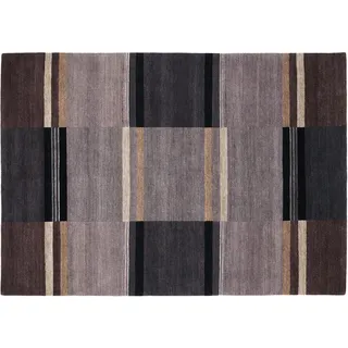 Teppich OCI DIE TEPPICHMARKE "Sensation Soya" Gr. 6, grau (dunkelgrau), B:200cm H:6mm L:300cm, Seide, Wolle, Teppiche, Teppich, handgeknüpft, Wohnzimmer