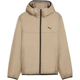 Winterjacke PUMA "ESS LIGHT PADDED JACKET", Herren, Gr. S, ice coffee, Taft, Obermaterial: 100% Polyester, unifarben, regular fit normal, Jacken Winterjacke, sportlicher Stil, mit Kapuze, mit Reißverschluss