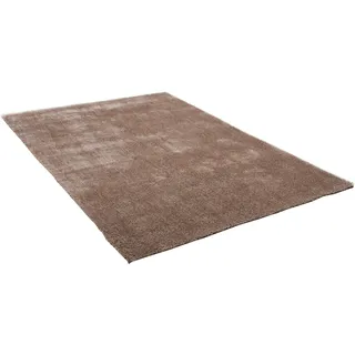 Gino Falcone Hochflor-Teppich »Alessandro« rechteckig 25 mm Höhe besonders weich durch Microfaser, ideal im Wohnzimmer & Schlafzimmer, beige