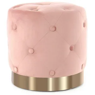 Kayoom Hocker, Rosa, Textil, 40x40x40 cm, Wohnzimmer, Hocker, Sitzhocker