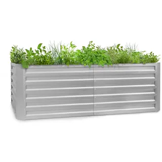 Blumfeldt Hochbeet 200 x 100 x 60 cm Silber