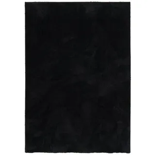 Pergamon Luxus Super Soft Hochflor Langflor Teppich Silky Schwarz