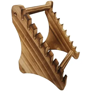 Messerständer, 7-stufiger Messerhalter aus Holz, Messeraufbewahrungs Organizer für die Ausstellung in Der Küche zu Hause