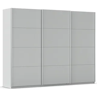 Rauch Schwebetürenschrank »Kleiderschrank Schrank Garderobe AGORDO mit Dekor- oder Hochglanzfront« in drei Griff-Farben - NEU: Farbe SCHWARZ, durchdachte Innenausstattung, in 4 Breiten und 2 Höhen MADE IN GERMANY, grau