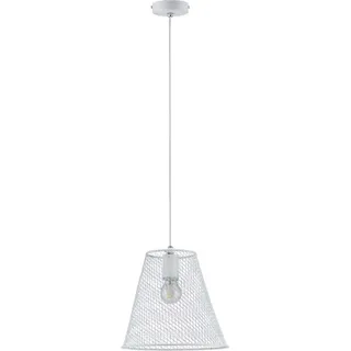 Paulmann Pendelleuchte Calma Weiß Korb rund Ø 29cm max. 20W E27 IP44 ohne Leuchtmittel kürzbar - Weiß