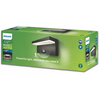 Philips Außenwandleuchte Aluminium 9,2 cm IP44 Einzelpack anthrazit