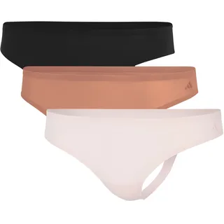 adidas Sportswear Tanga "Sport Active Light Flex-Packaged Panties" 3er Pack, elastischer Bund, Multipack, Single Jersey-Qualität, bequem, 900, schwarz, beige, braun