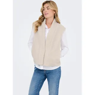 JDY Fellimitatweste "JDYBIRDY LIFE TEDDY OPEN VEST OTW NOOS", pumice stone