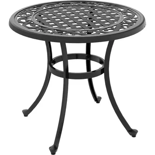 Outsunny Beistelltisch 60 x 60 x 53 cm Schwarz/Grau