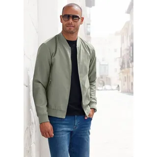 John Devin Bomberjacke »/ Blouson mit Rippkragen«, Pilotenjacke / Übergangsjacke mit Innentasche, regular fit, grün
