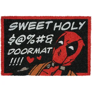 Grupo Erik Kokosmatte Fußmatte Marvel Deadpool - Schmutzfangmatte 40x60 cm - Fussmatte Lustig - Türmatte Innen Marvel Merch