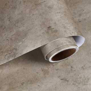 VaryPaper Selbstklebende Tapete Betonoptik Metallische Braune Klebefolie Betonoptik 40cmx200cm Möbelfolie Selbstklebend Folie Arbeitsplatte Küche Klebefolie Badezimmer Wandtapete Industrial Wohnzimmer
