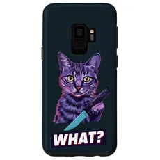 Hülle für Galaxy S9 Halloween Katze Messer Design Witzige Tier Katzen