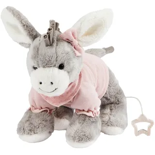 Sterntaler Spieluhr "Spieluhr M Esel Emmi Girl – kuscheliges Einschlafkuscheltier mit austauschbarem Spielwerk, Schlummerlied La-Le-Lu, waschbar, rosa