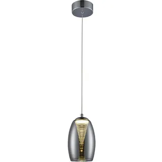 Brilliant Metropolis 1-flg. 12 cm zylinderförmig chrom/weiß