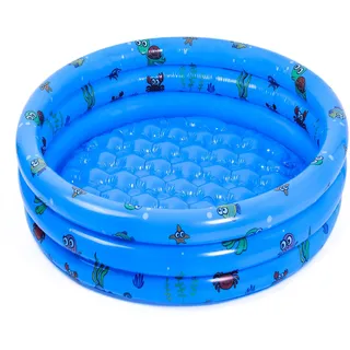 Highttoy Planschbecken für Kinder, 51 Zoll Runder Aufblasbarer Kinderpool, Planschbecken Baby Schwimmbecken Kinder Außen Garten Wasser Spielen Pool, Blau(130 x 40cm)