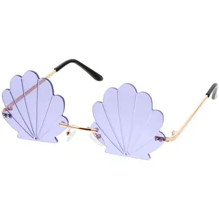 Toddmomy Party Sonnenbrille Muschel Design Lustige Foto Requisiten Brille Für Frauen Und Herren Modische Accessoires 5.71X5.12X2.17 Zoll