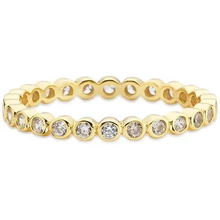 Fingerring BRUNO BANANI "Schmuck Geschenk Silber 925 Damenring Memoire Regenbogen" Gr. 56, gold (gelbgoldfarben, kristallweiß), Fingerringe, Damen, 56, Silber 925 (Sterlingsilber), 2,3mm, Fingerring, mit Zirkonia (synth.)