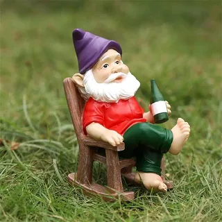 FOKH Gartenzwerg, Gartenzwerge wetterfest, Garten Ornamente, Beinen Zwerg Cartoon Garten Harz Handwerk, Familie Hof Dekorationen, Märchen Garten Miniatur, gartenfiguren für außen, gartenzwerg lustig