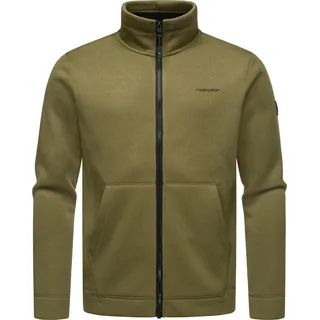 Sweatjacke RAGWEAR "Sweatjacke Fabbian Collar", Herren, Gr. S, grün (olive), Obermaterial: 100% Polyester PES. Futter: 100% Polyester PES., Sweatjacken Sweatjacke