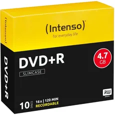 Intenso DVD+R 4,7GB, 16x Speed Slim, Optischer Datenträger