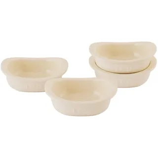 BergHOFF Auflaufformenset , Creme , Keramik , 4-teilig , 0.2 l , quadratisch , 12.5x4.3x13.8 cm , backofengeeignet, mikrowellengeeignet , Kochgeschirr, Auflaufformen