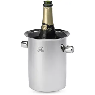 Peugeot Champagnerkühler mit Kühlakkus - Für Sekt- und Weinflaschen - Höhe: 19 cm - Edelstahl